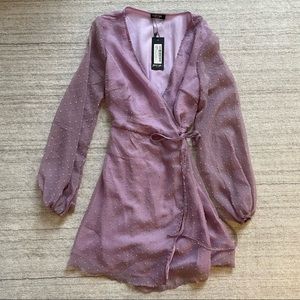 Nasty Gal Lavender wrap Dress